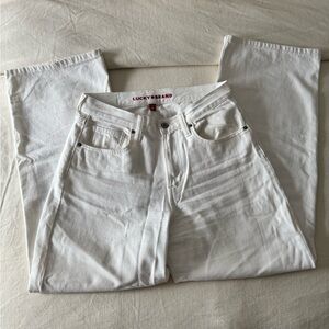 Lucky Brand White Wide Leg High Rise Jeans 
Size 8/29
